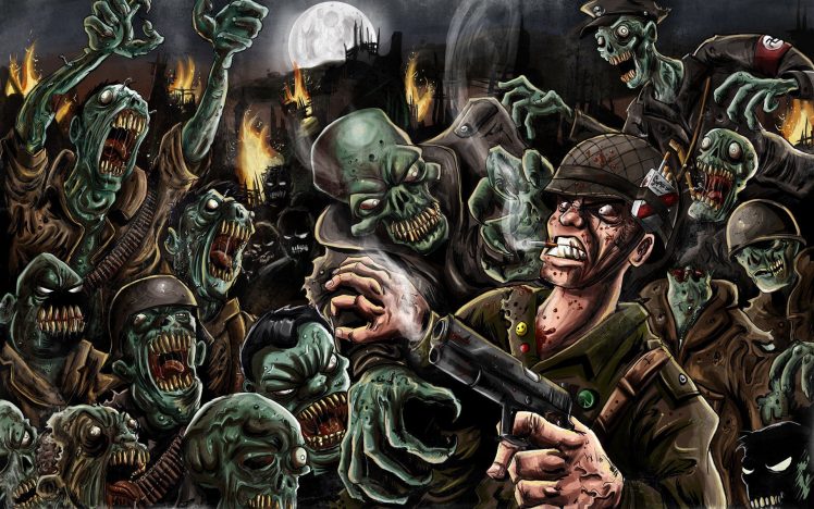 soldier, Zombies, Nazi HD Wallpaper Desktop Background