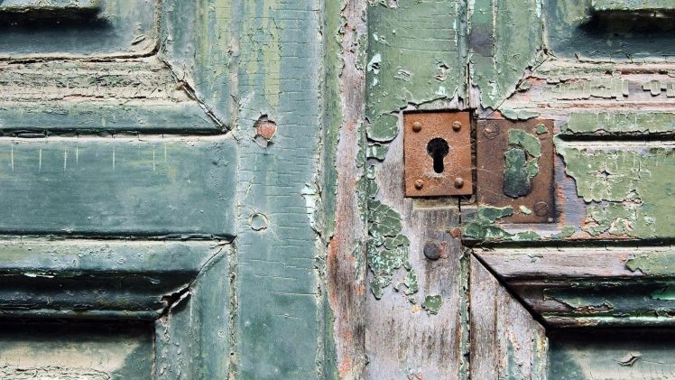 wood, Wooden surface, Door, Lock, Rust, Screw, Abandoned HD Wallpaper Desktop Background
