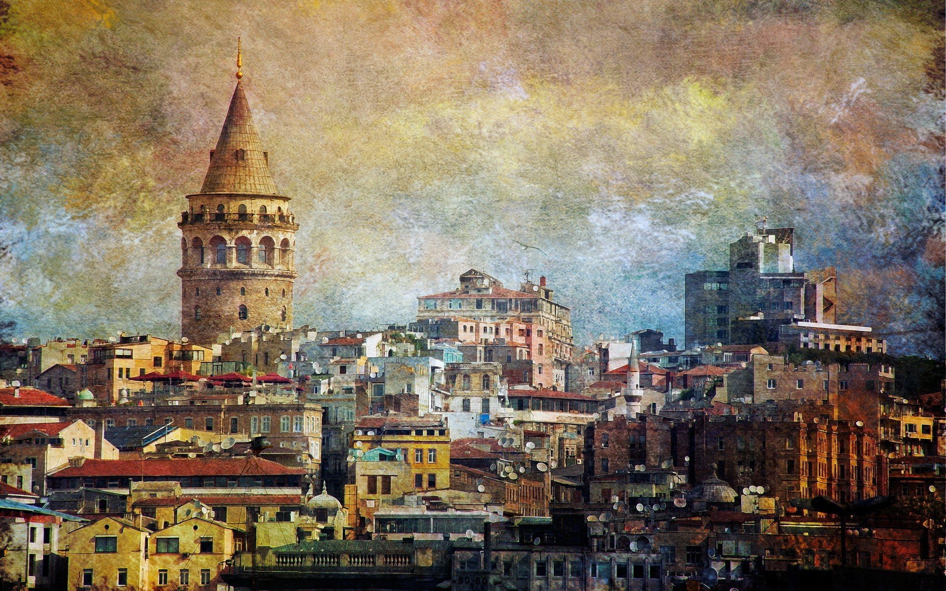 Istanbul, Turkey, Galata, Galata Kulesi Wallpaper