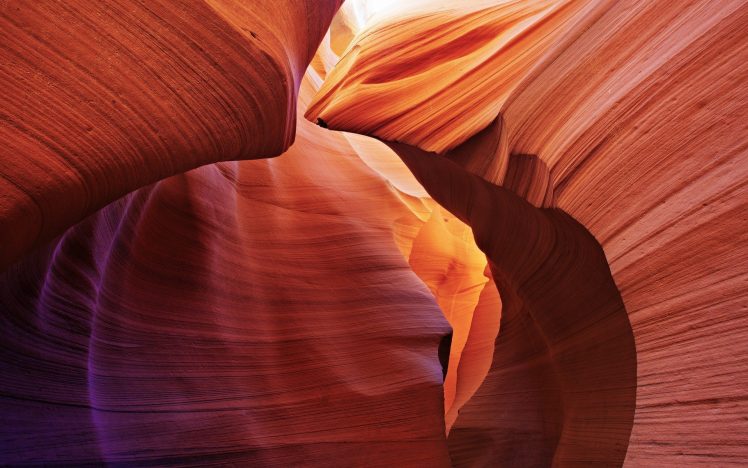 Antelope Canyon, Arizona, Rock formation, Sunlight HD Wallpaper Desktop Background