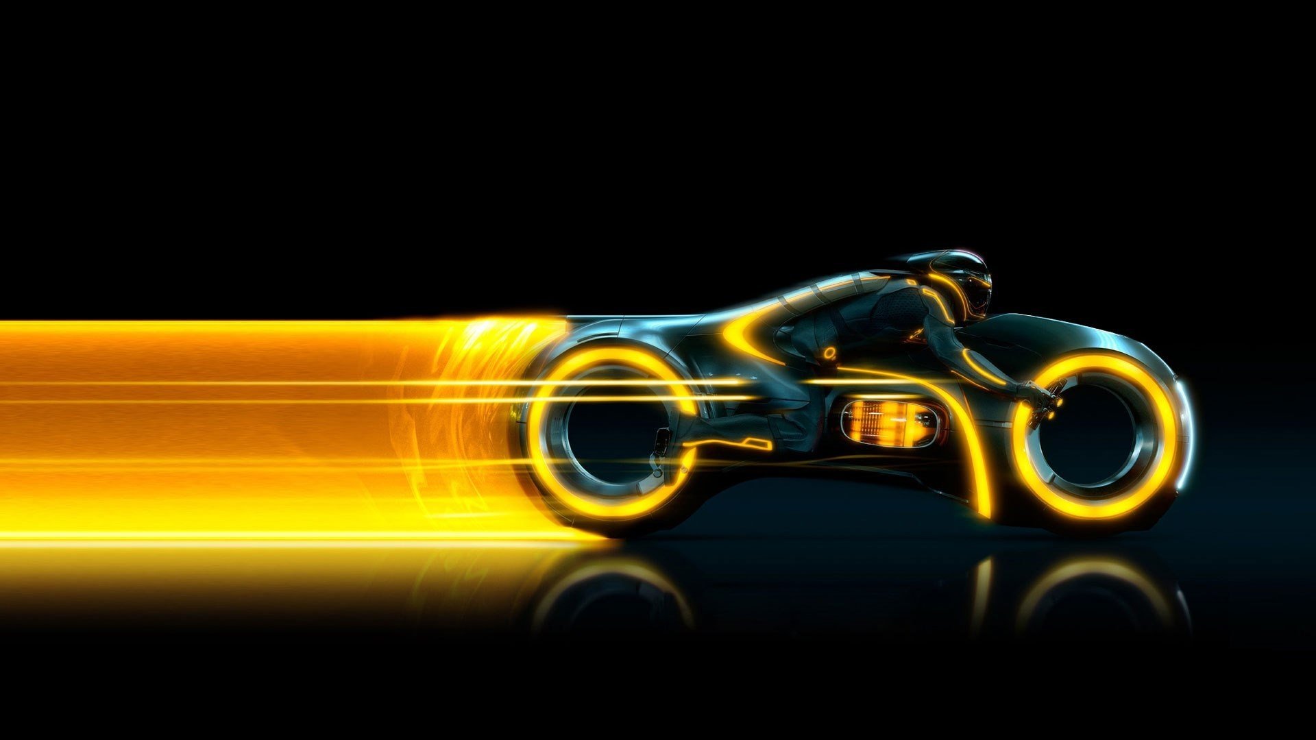 Tron, Futuristic, Reflection, Light Cycle Wallpaper