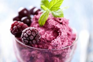 berries, Ice cream, Food
