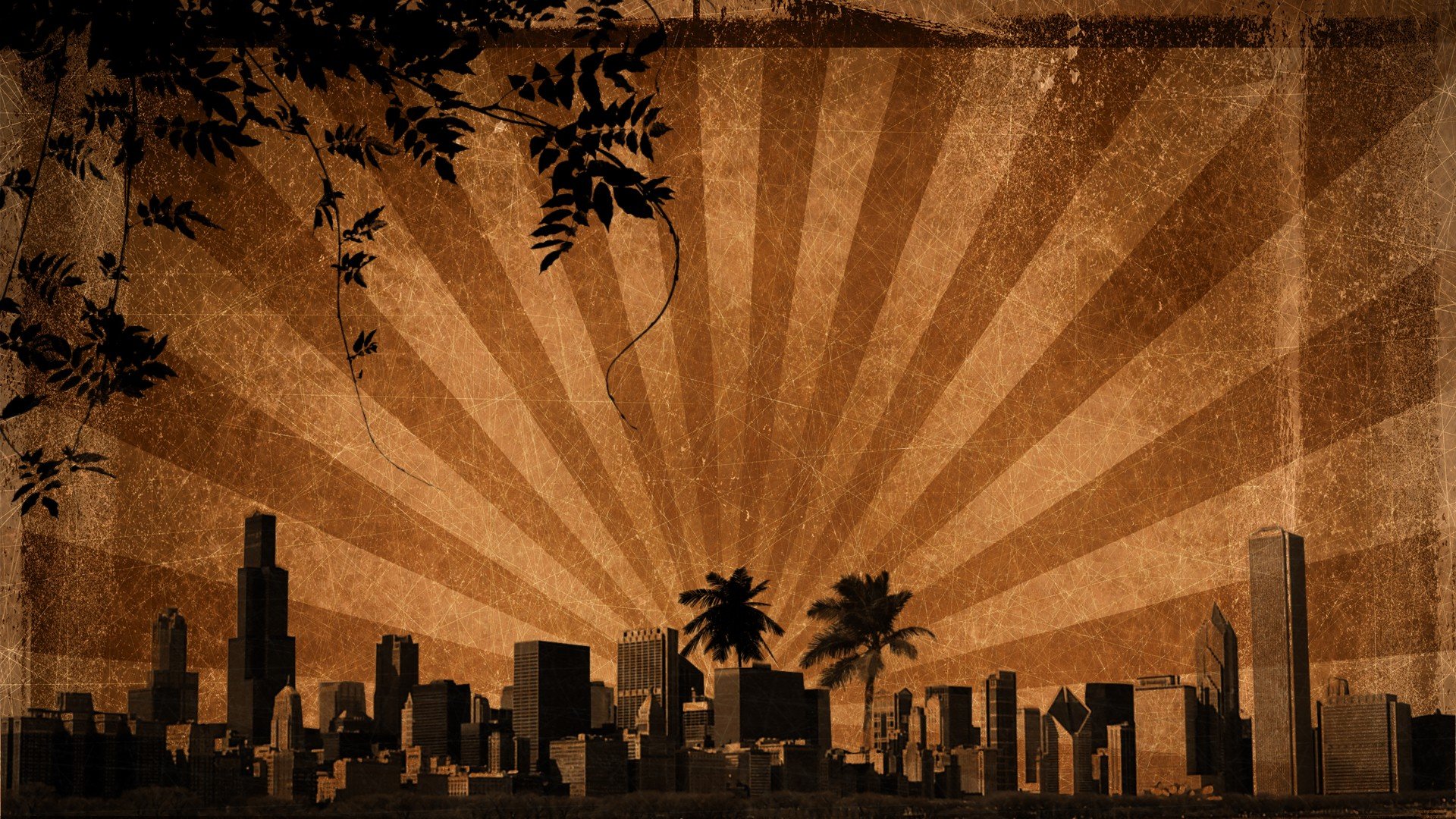 sunbeams, City Wallpaper