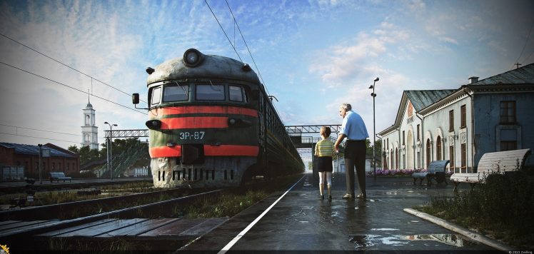 Russia, Train, Train station HD Wallpaper Desktop Background
