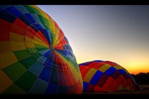 hot air balloons, Colorful