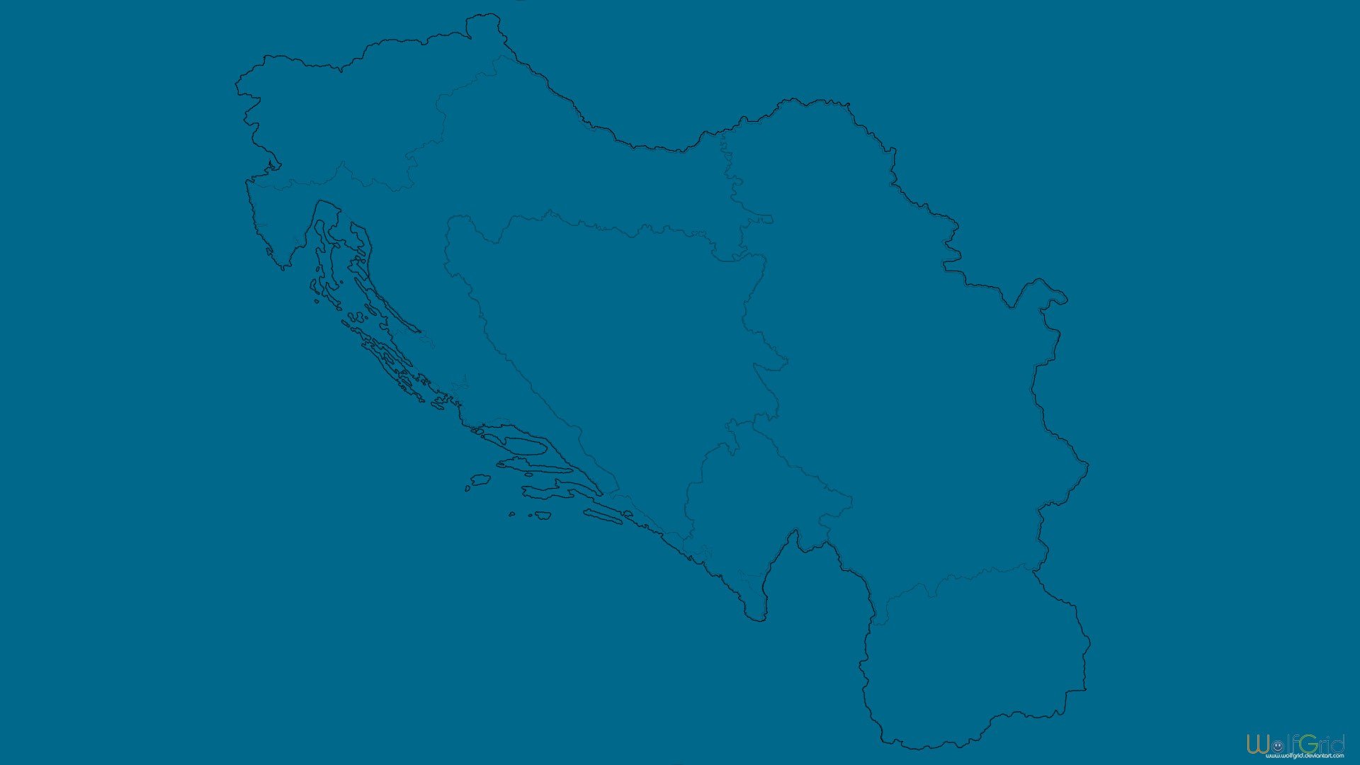 minimalism, Map, Yugoslavia Wallpaper
