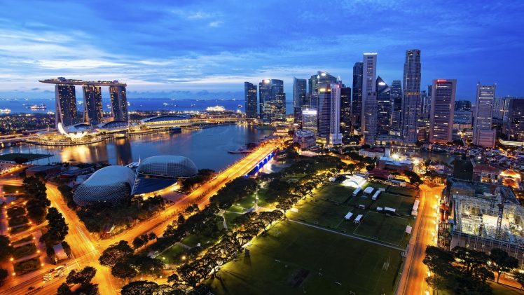 cityscape, Singapore, Building, Road HD Wallpaper Desktop Background