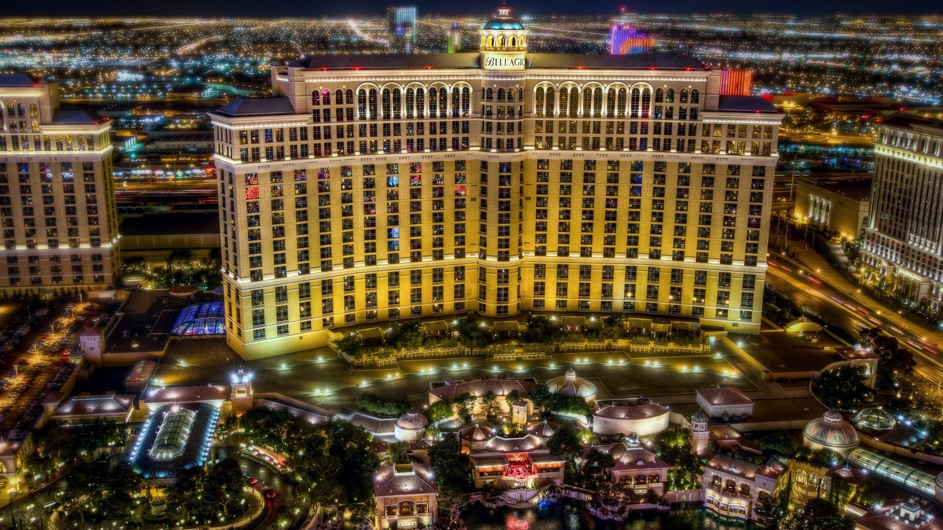 cityscape, Las Vegas, USA, HDR, Building, Lights Wallpaper