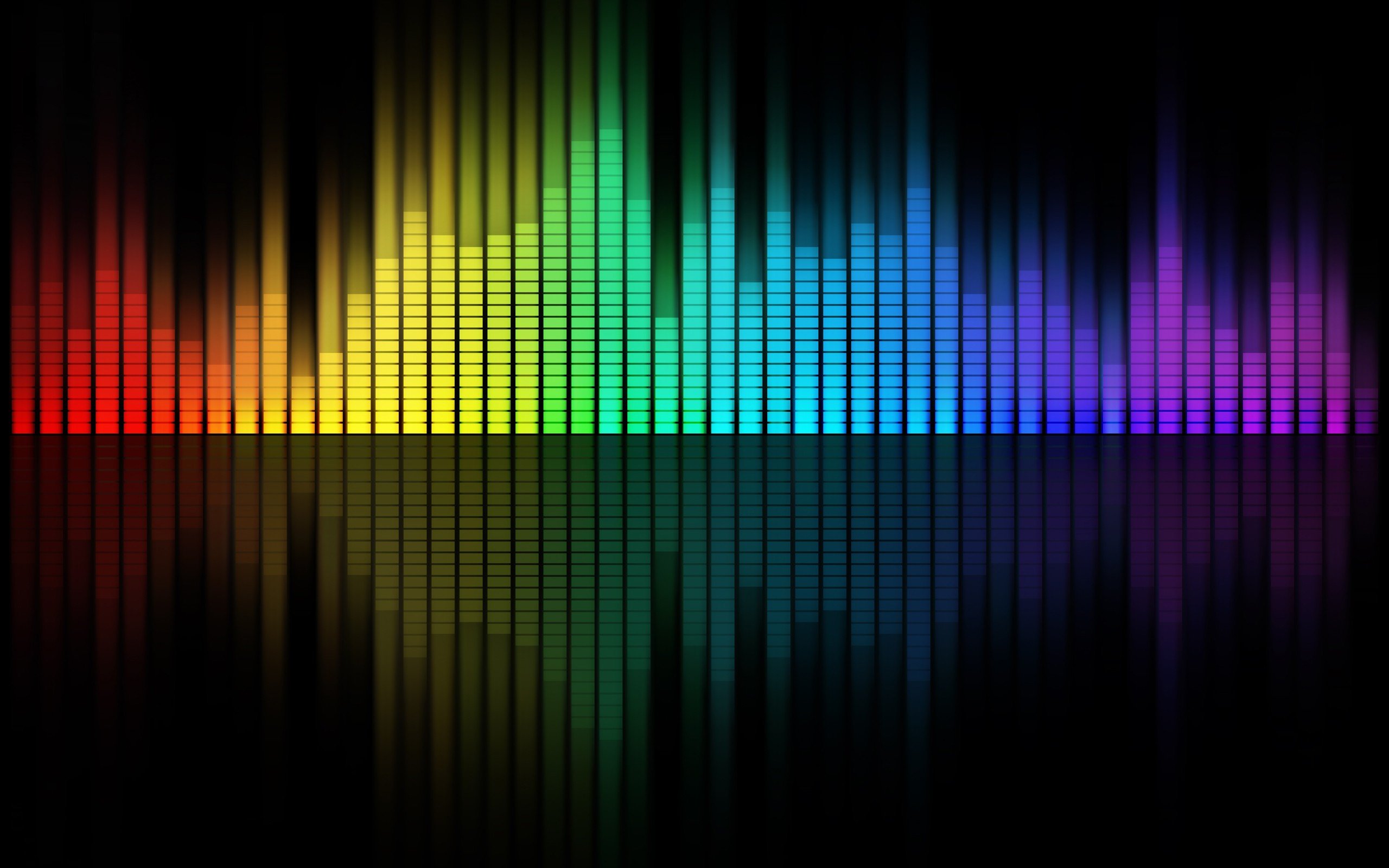 colorful, Reflection, Vector art, Waveforms Wallpaper
