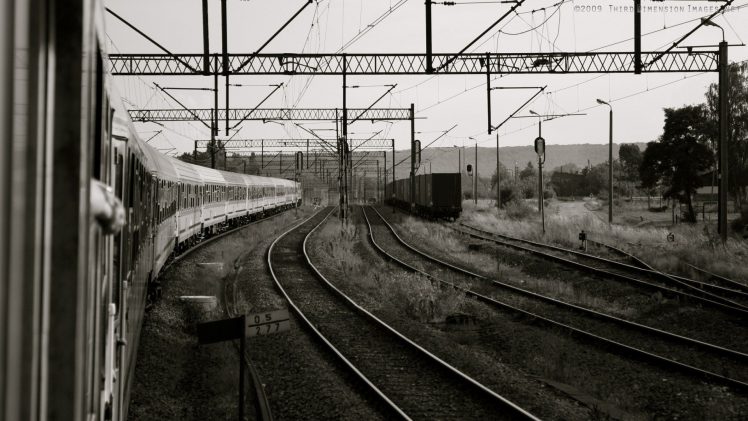train, Railway, Monochrome HD Wallpaper Desktop Background