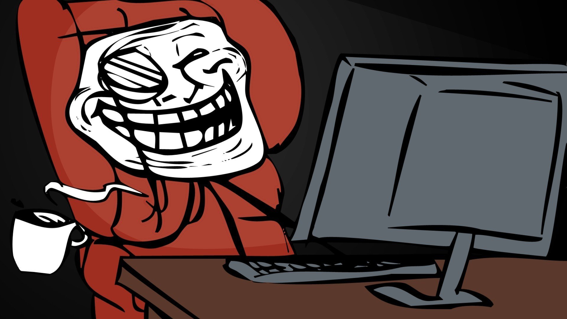 troll face, Minimalism, Memes Wallpapers HD / Desktop and Mobile