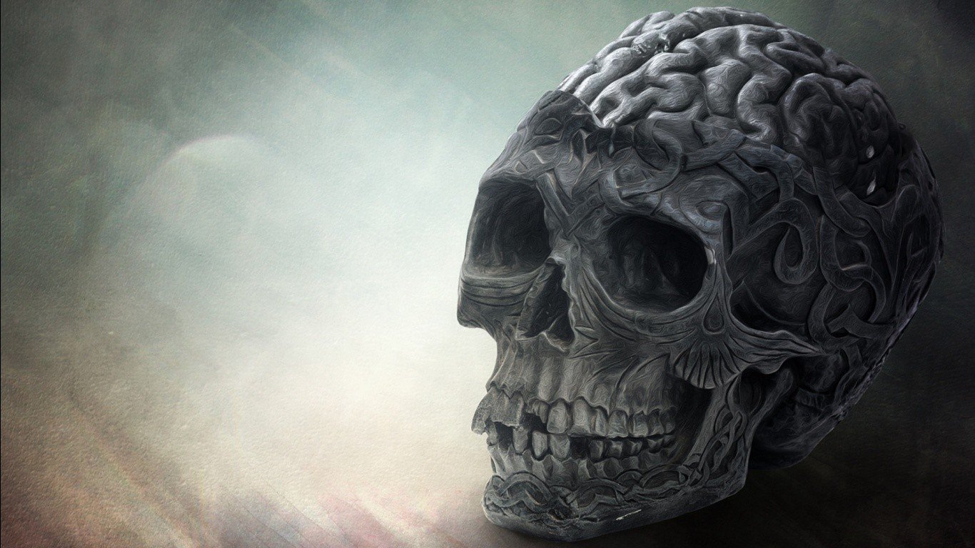 brains, Skull, Death Wallpaper