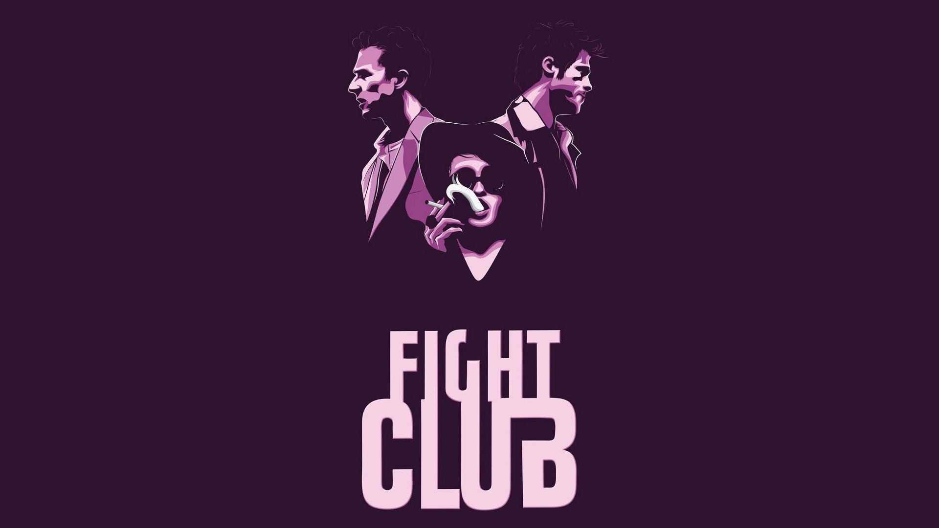 Fight Club, Tyler Durden, Marla Singer, Minimalism Wallpaper