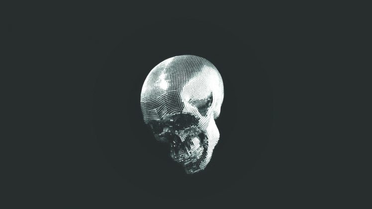 skull, Minimalism, Disco HD Wallpaper Desktop Background