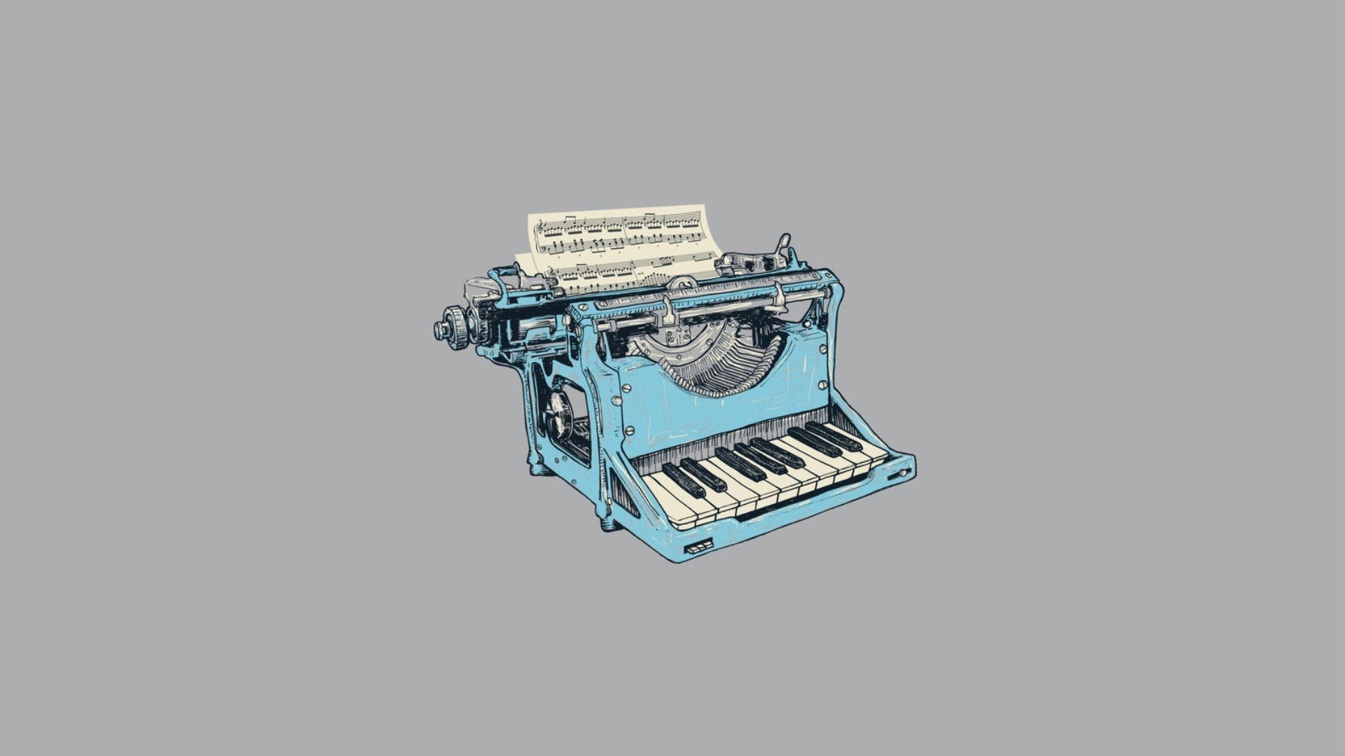 typewriters, Minimalism Wallpaper