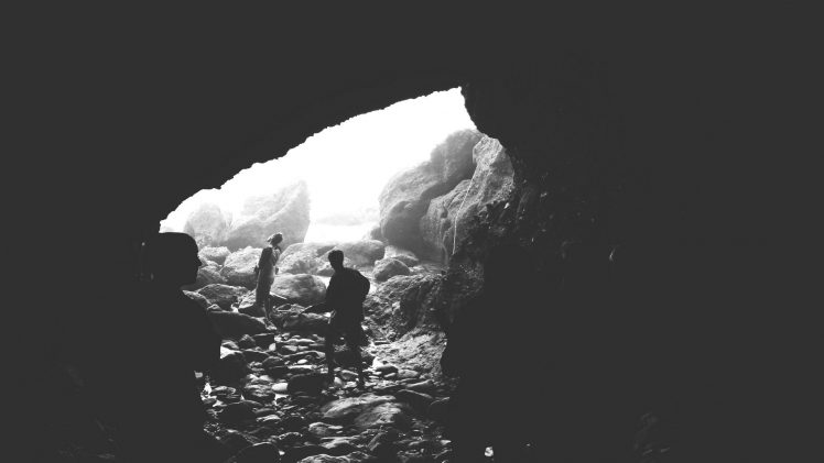 cave, People, Monochrome HD Wallpaper Desktop Background