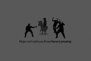 ninjas, Ninjas cant catch you if, Simple background