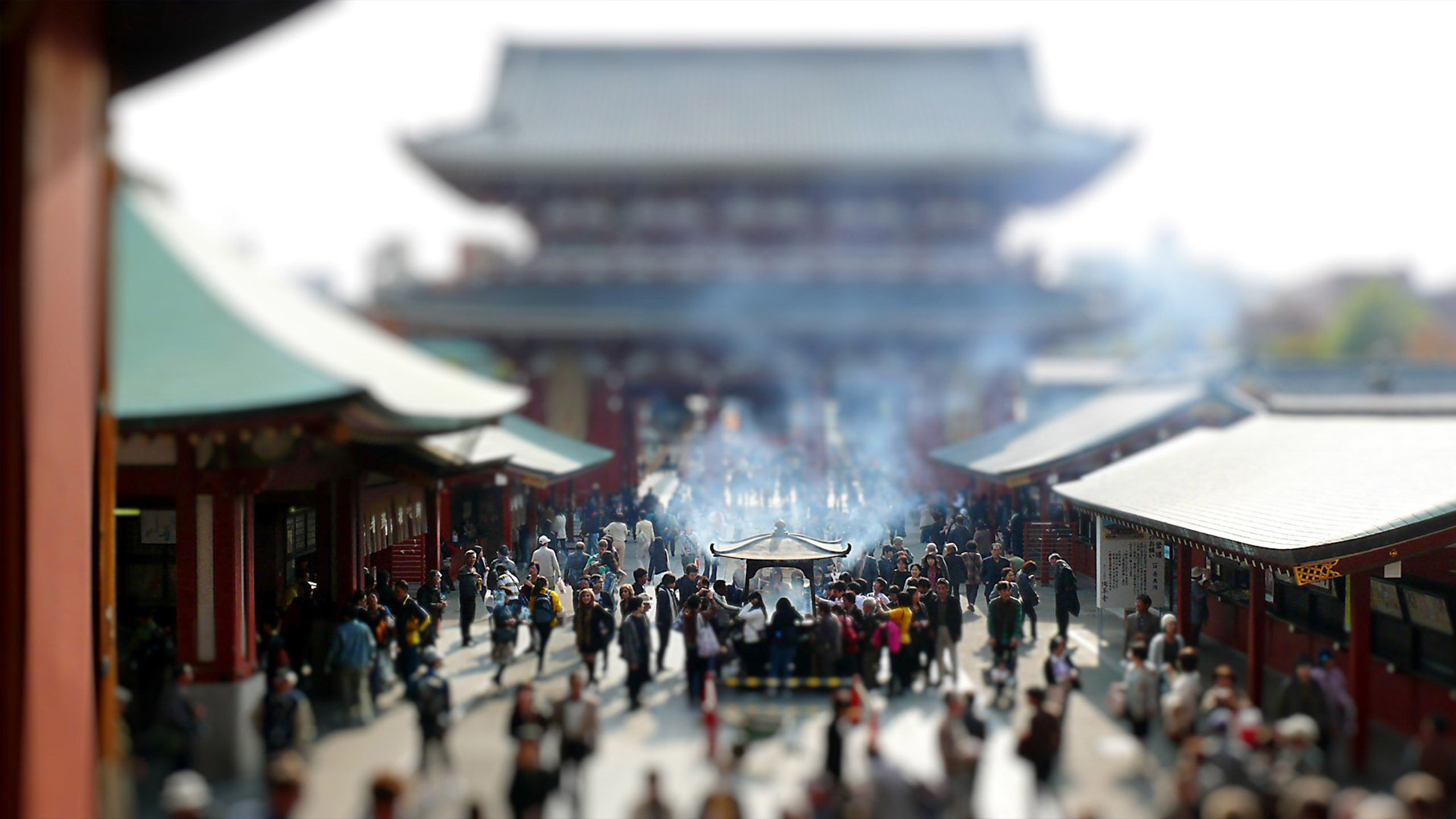 tilt shift, Japan, Architecture, Asian architecture, Building, Old building, Asakusa Wallpaper