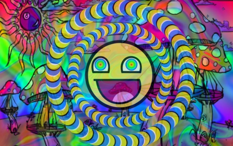 smiley, Psychedelic HD Wallpaper Desktop Background