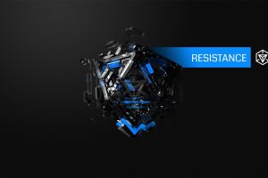 hexagon, Resistance, Ingress, Blue, Justin Maller