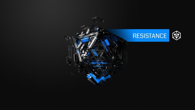 hexagon, Resistance, Ingress, Blue, Justin Maller HD Wallpaper Desktop Background