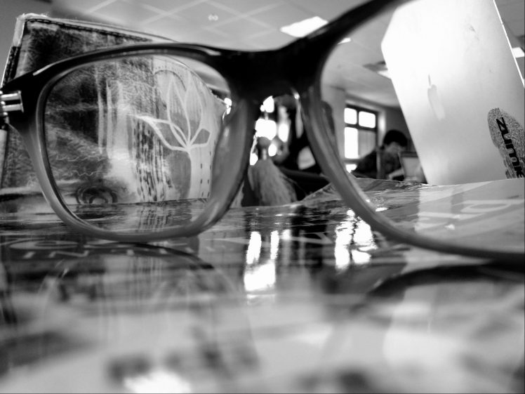 glasses, Monochrome HD Wallpaper Desktop Background