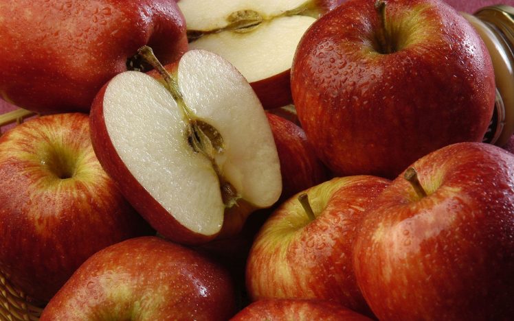 apples, Food, Fruit, Water drops HD Wallpaper Desktop Background