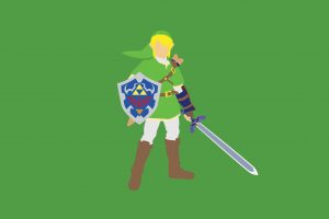 The Legend of Zelda, Link, Minimalism, Simple background
