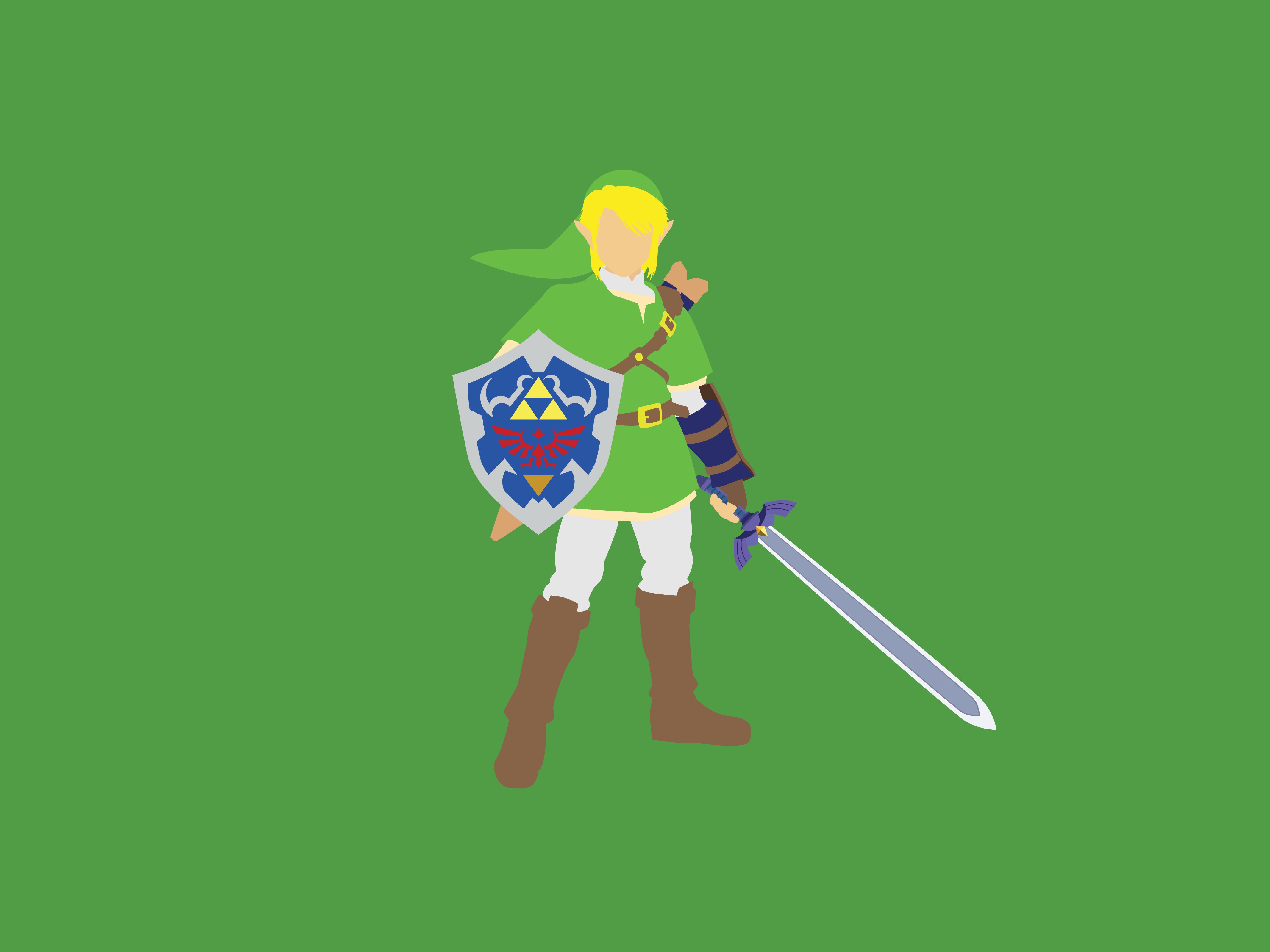 The Legend of Zelda, Link, Minimalism, Simple background Wallpaper