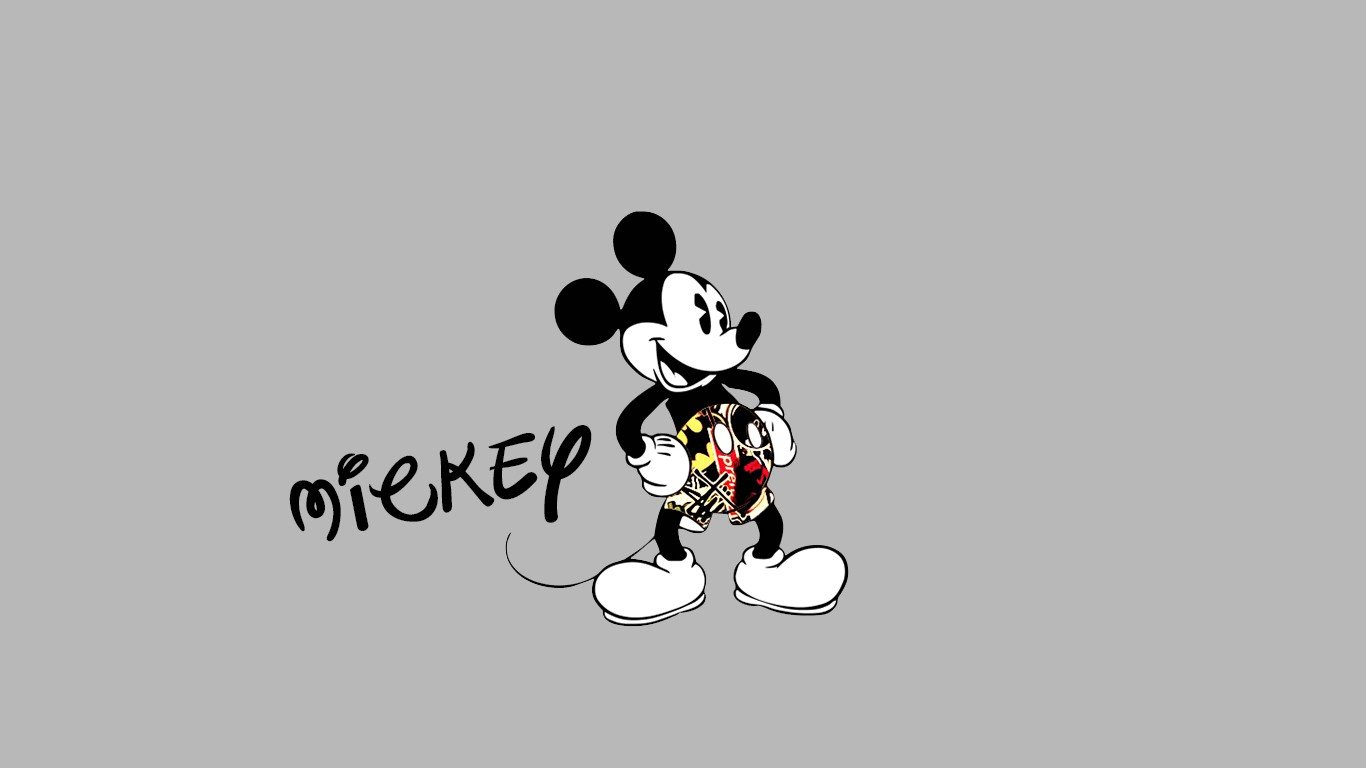 Mickey Mouse, Disney, Minimalism Wallpaper