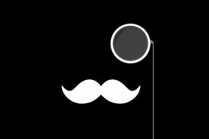 minimalism, Black, Moustache