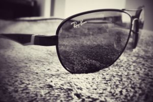 glasses, Ray Ban, Monochrome