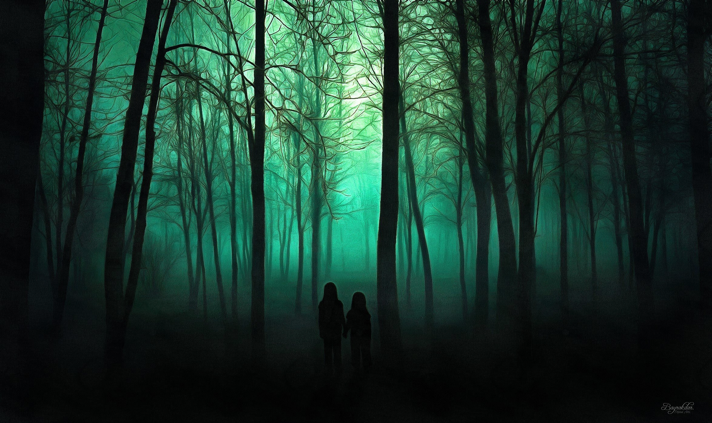 trees, Spooky Wallpaper