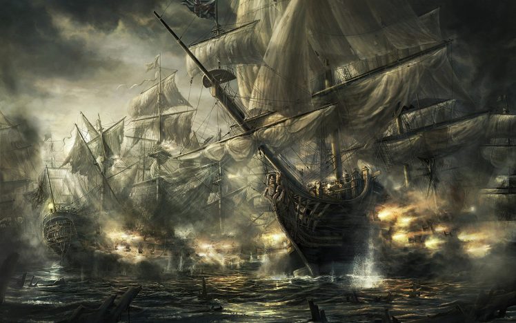 war, Old ship, Ship, Frigates HD Wallpaper Desktop Background