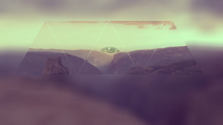 Illuminati, Triangle, Mountain, Motion blur, Technology HD Wallpaper Desktop Background