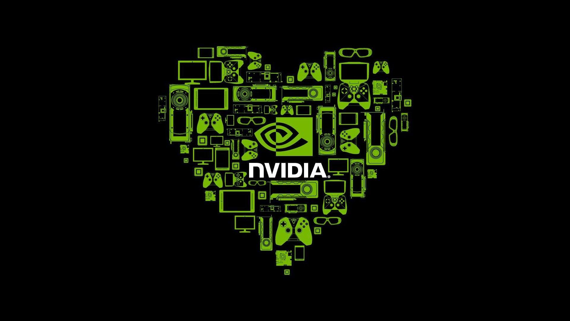 Nvidia, Hearts, Controllers Wallpaper