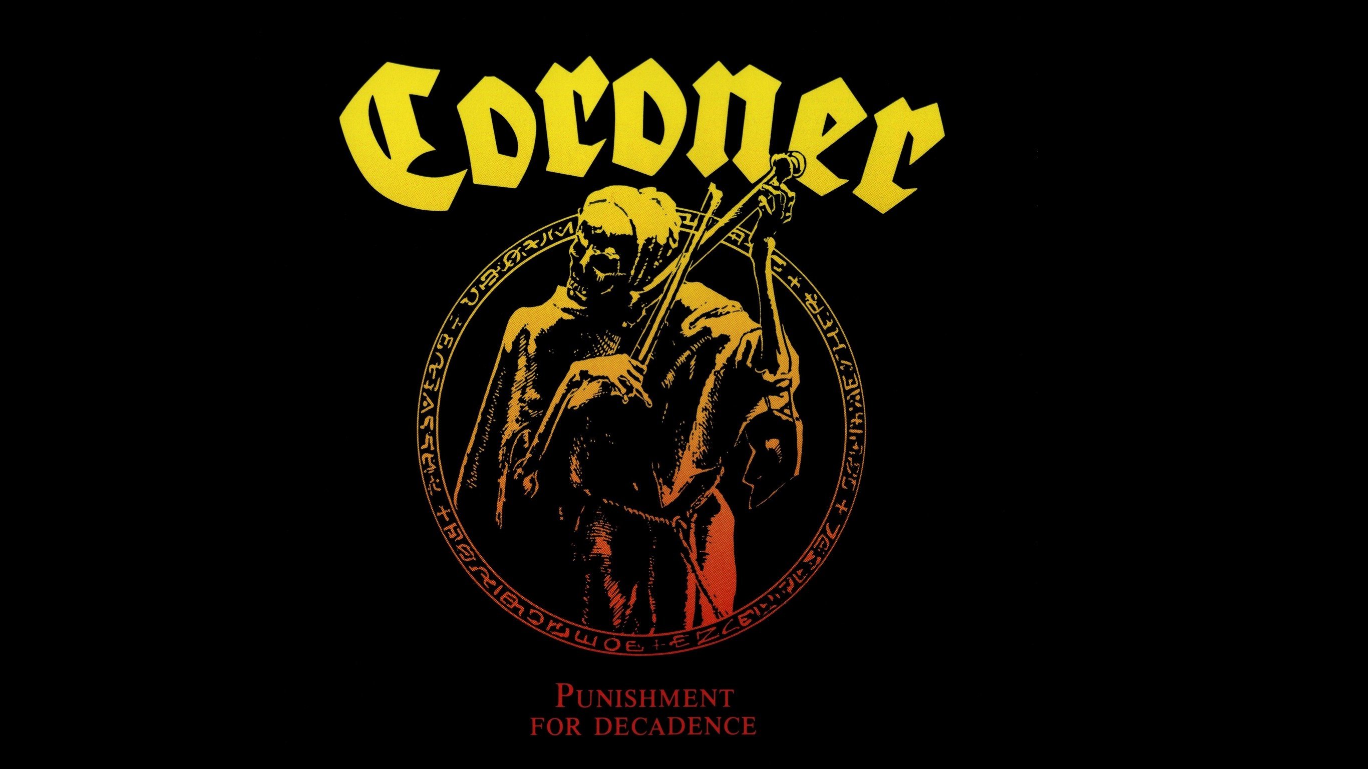 Coroner, Punishment for Decadence, Skeleton, Skull, Thrash metal, Album covers, Cover art Wallpaper