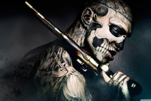Private, Tattoo, Rico the Zombie, Gun