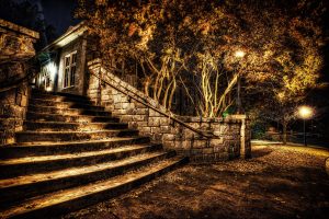 night, Stairs, HDR, Park