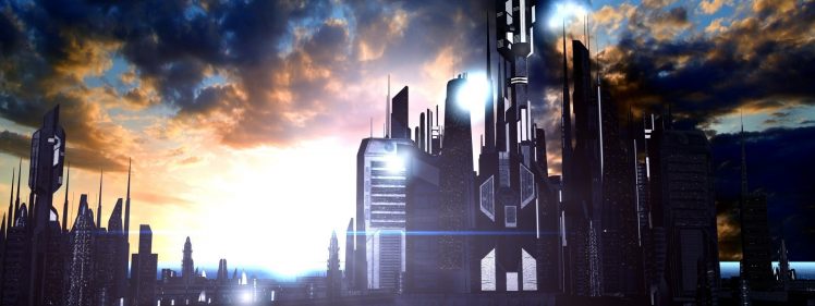 Stargate Atlantis, Science fiction, Stargate, Skyscraper HD Wallpaper Desktop Background