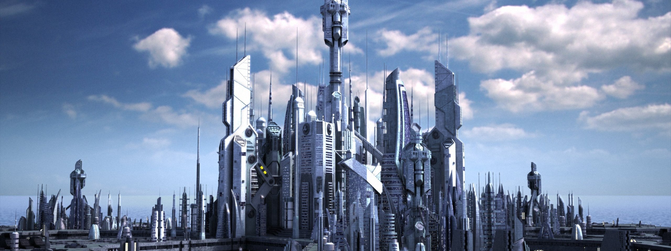 Stargate Atlantis, Skyscraper, Science fiction Wallpaper