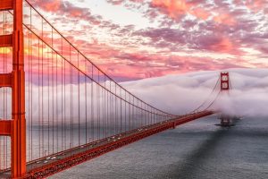 San Francisco, Bridge, Mist, Golden Gate Bridge