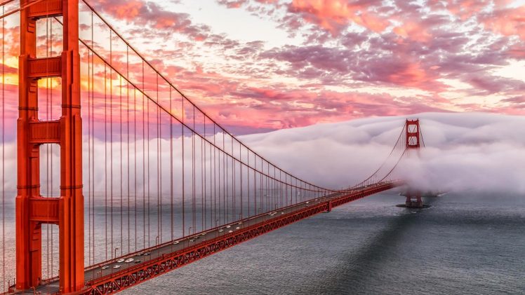 San Francisco, Bridge, Mist, Golden Gate Bridge HD Wallpaper Desktop Background