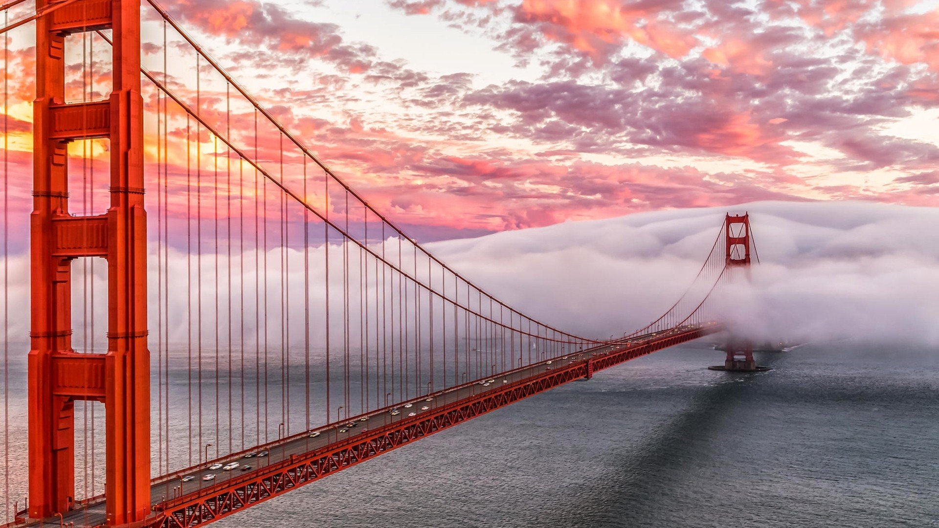 San Francisco, Bridge, Mist, Golden Gate Bridge Wallpaper