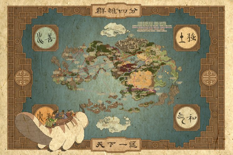 Avatar: The Last Airbender, Map HD Wallpaper Desktop Background