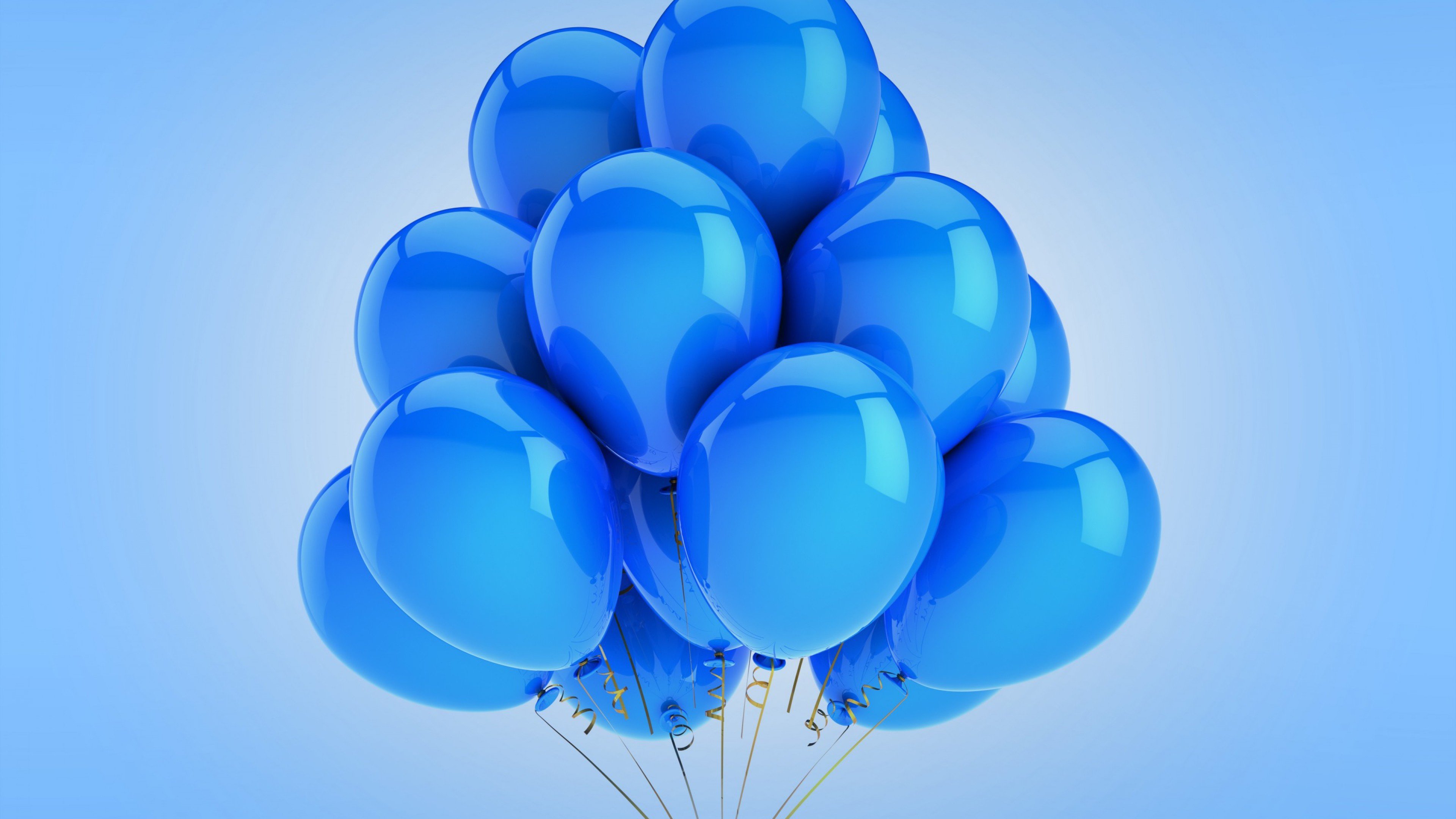 balloons, Blue Wallpaper