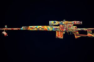 colorful, Gun, SVD, Psychedelic, Sniper rifle, LSD
