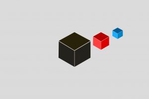 cube, Minimalism, Gray, Red, Black