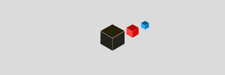 cube, Minimalism, Gray, Red, Black HD Wallpaper Desktop Background