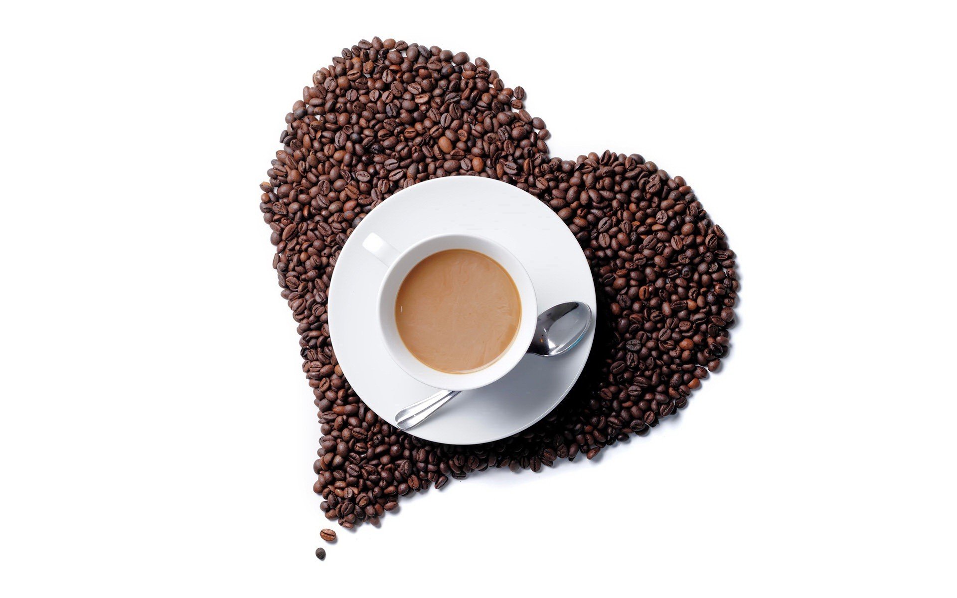 coffee, Cup, Grain, White, Spoons Wallpaper